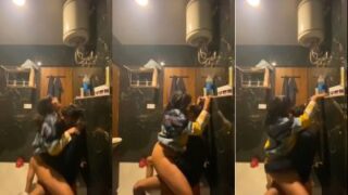 Gadis Mesum Bikin Video Mesum Di Kamar Mandi, Nunggang Kontol Dengan Gaya