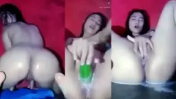 Imel Menggoda Dengan Mentimun Besar Hingga Klimaks Basah