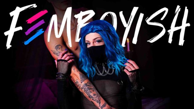 Femboy Goth Bertopeng Menggoyang Kontol Besar