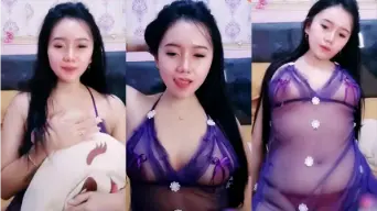Mitha Pake Lingerie Ungu, Goyang Panas Bikin Gregetan, Live Makin Liar!