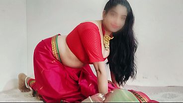 Hot Indian Bhabhi Dengan Toket Gede Digenjot Pakai Sari Merah, Suara Desi Hot Bikin Makin Nafsu